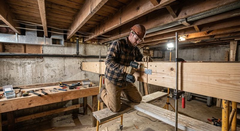 Basement Beam Repair in Wilmington, NC