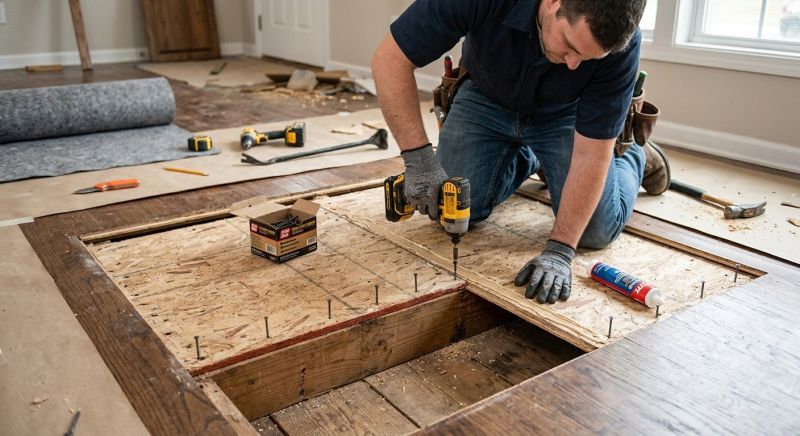 Squeaky Wood Floor Repair in Kansas City, KS