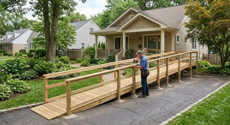 Wood Ramp Installation in Wilmington, NC