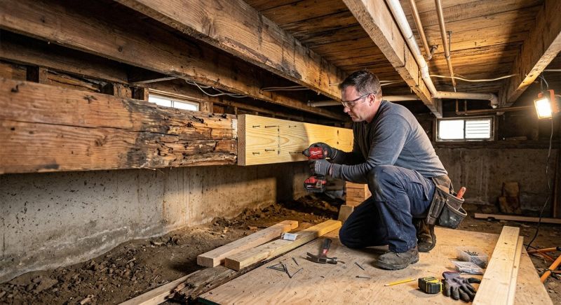 Basement Beam Repair in Kansas City, KS