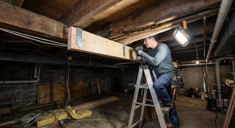 Basement Joist Repair in Wilmington, NC