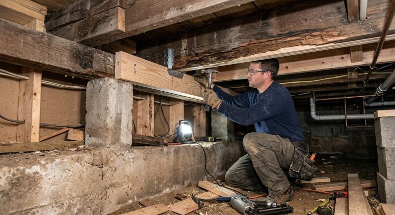 Basement Joist Repair in Kansas City, KS