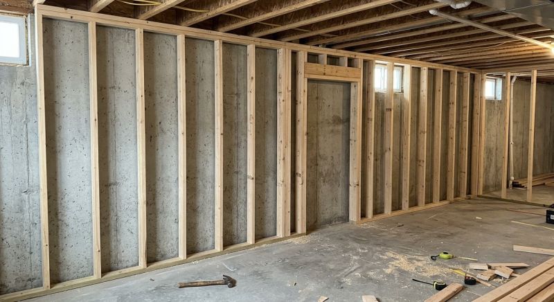 Basement Wall Framing in Conroe, TX