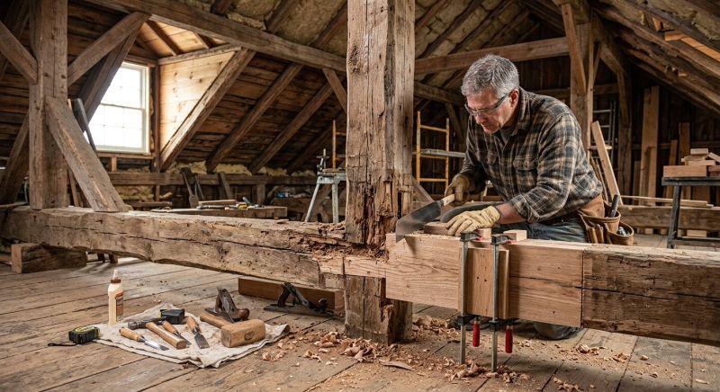 House Beam Repair in Wilmington, NC