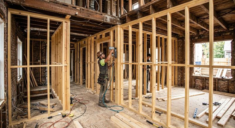Interior Wall Framing in Kansas City, KS
